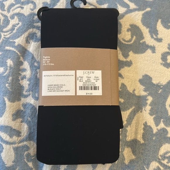 NWT J. Crew opaque black tights size medium - Picture 2 of 2